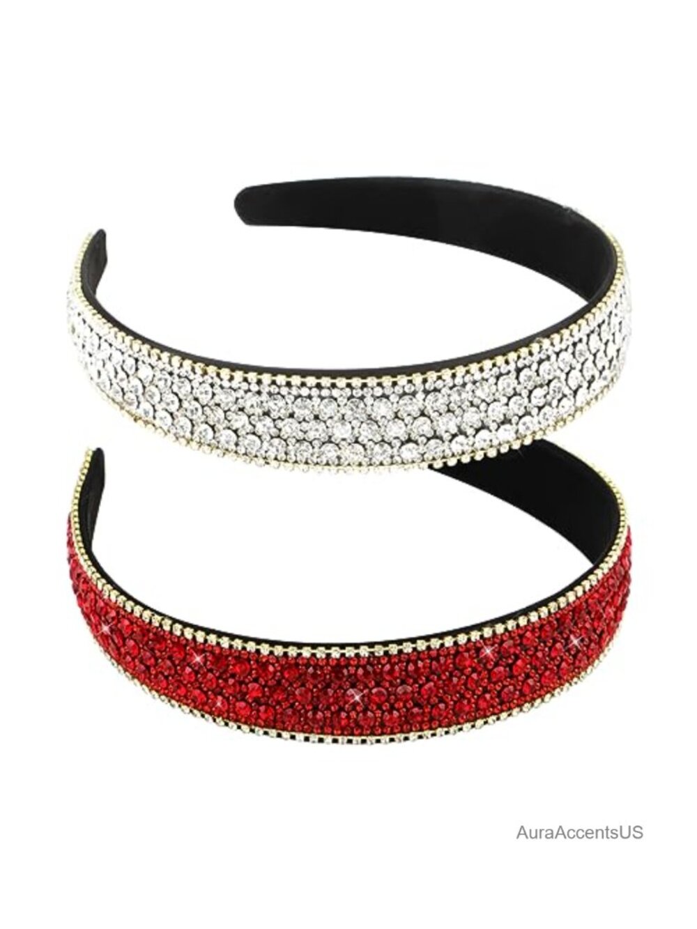 Rhinestone Crystal Headbands with Velvet Lining Hair Accessories